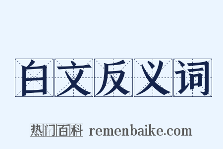 白文反义词是什么意思的图片